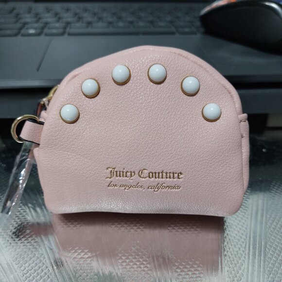 Juicy Couture Good Size Clip On Mini Coin Purse Mini Wallet Bag Charm Keyring - Picture 1 of 7